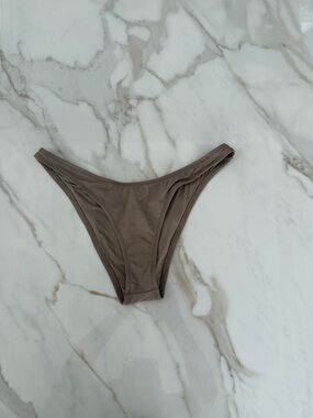 Skims Taupe High-Cut Bikini Bottom